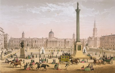 Trafalgar Square, ca. 1862 door Achille Louis Martinet